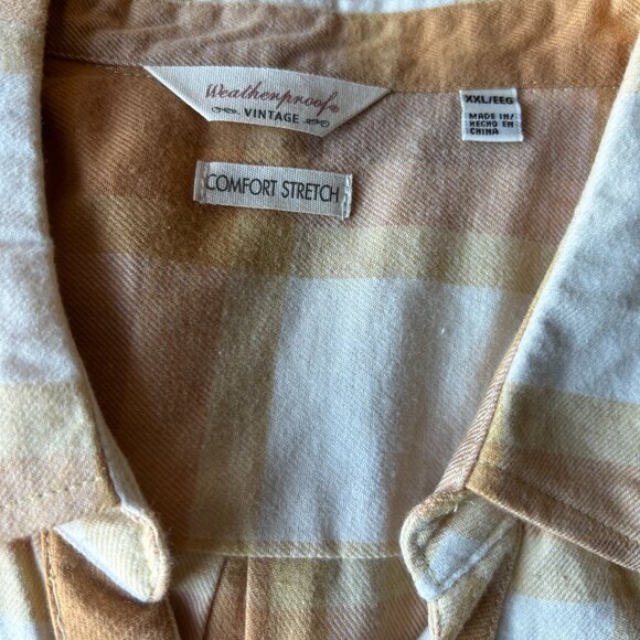 Weatherproof Vintage Women's Flannel Shirt Yellow size XXL - Picture 9 of 9